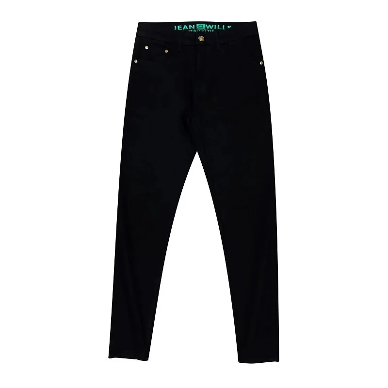 Black Jeans Men's Fashionable All-Match High-End Trendy Mid-Waist Simple Stretch Slim Fit Skinny Washed Trousers New Men's Wear