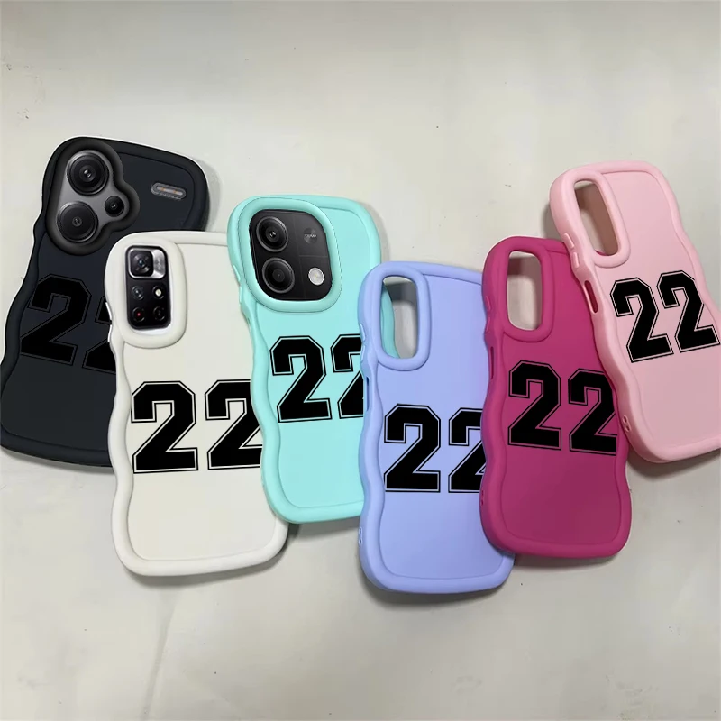 عدد 22 لينة معكرون موجة جراب هاتف ل Xiaomi Redmi A1 A2 A5 زائد + A3 11A 12 12C 13 13C 14C نوت 11 14 14S غطاء