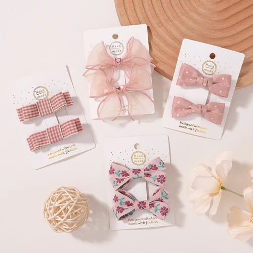 Imagen 1 del producto Lazos de cinta, 2 uds., Clip para el pelo con lazo de la serie Sakura Pink, horquillas de dibujos animados bonitas de Lolita, múltiples estilos, horquillas Retro de moda