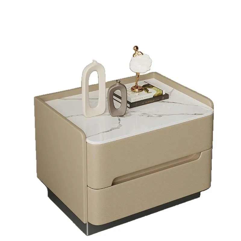 

Modern simple solid wood bedside table cream bedroom household Internet celebrity complete new storage