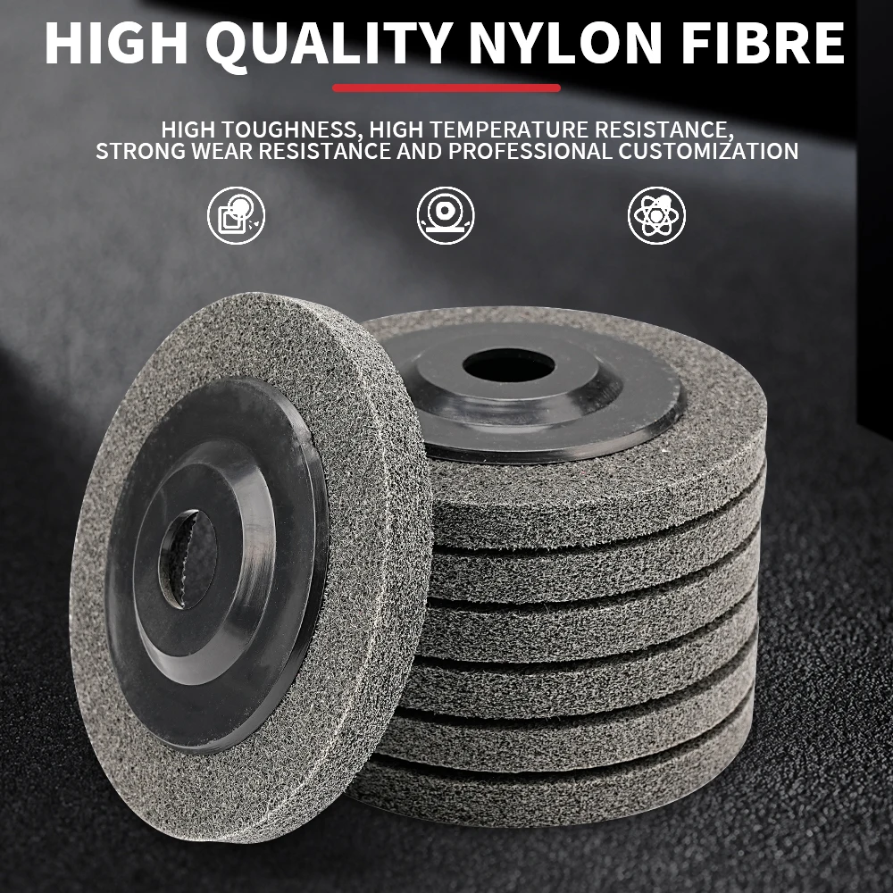 125mm Nylon Fiber Polishing Wheel Non Woven Abrasive Disc Grinding Polishing Wheel for Metal