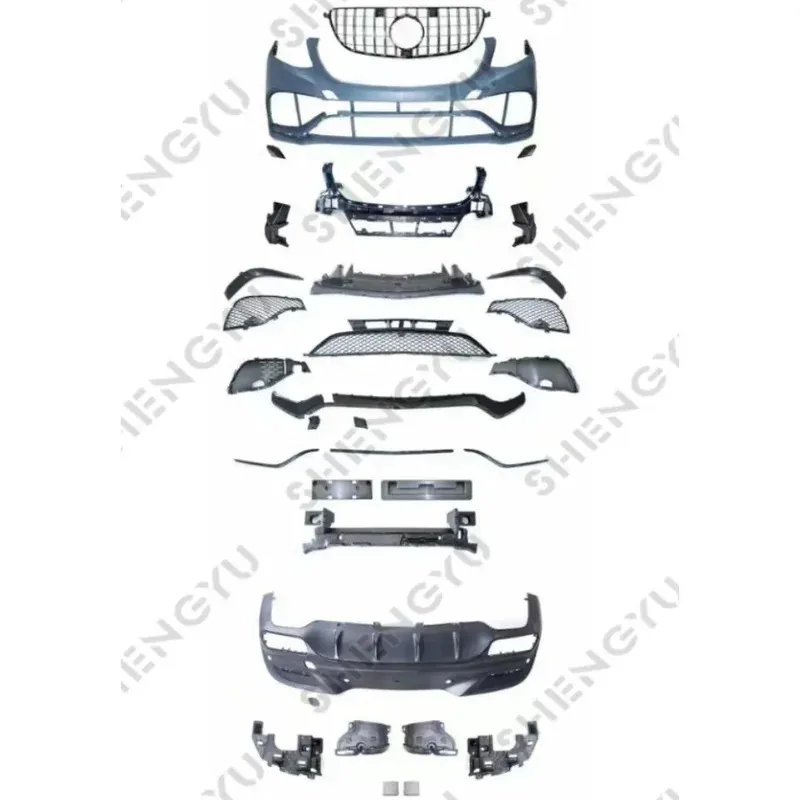 

Body Kit For GLE W166 COUPE Sport 16-19 Change To GLE63 Car Bumpers Grille Rear Lip Exhaus