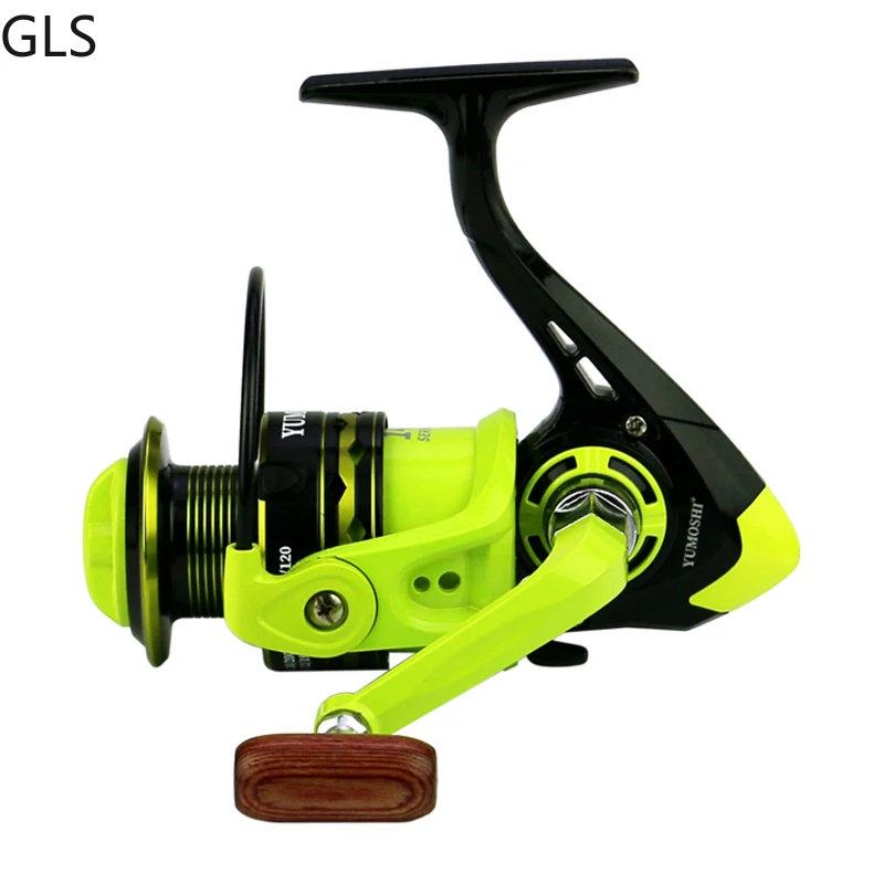 GLS High Quality OE 2000-7000 Series Saltwater Bass Fishing Reel 5.2:1 Professional Wear-resistant Wood Grip Spinning Reel