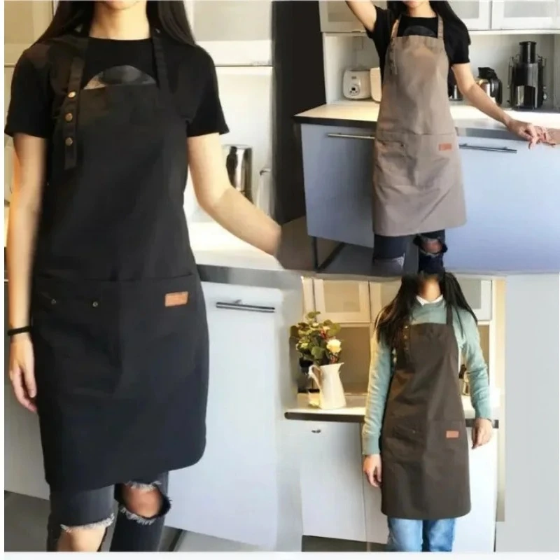 

New Fashion Kitchen Aprons for Woman Men Chef Work Apron for Grill Restaurant Bar Shop Cafes Beauty Nails Studios Uniform