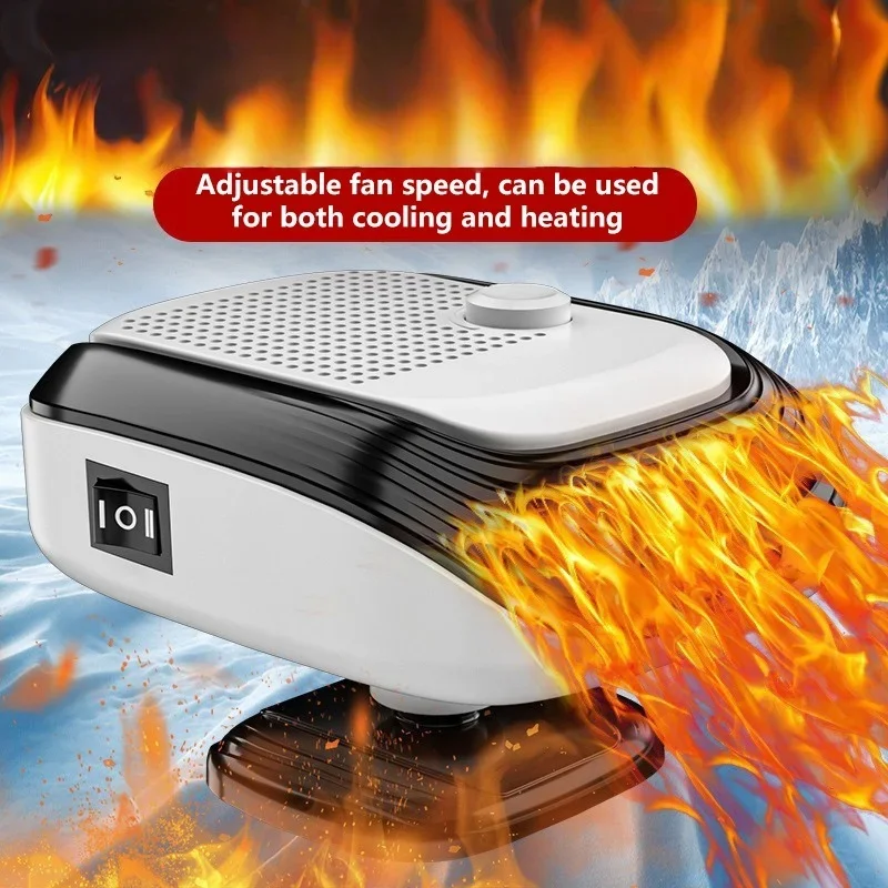 360° Rotation Winter Fast Car Heater 12V/24V Car Heater Fan Large Blowing Area Adjustable Wind Speed Windshield Defogging 2026