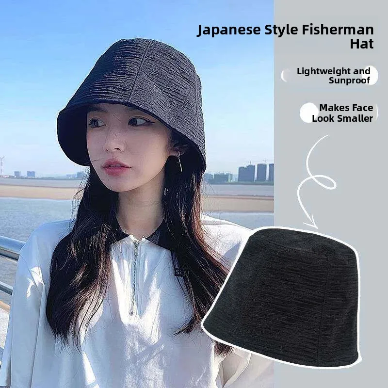 

Летняя женская панама из тонкой ткани с защитой от УФ-лучей, модная корейская кепка для рыбалки, повседневная дышащая модель