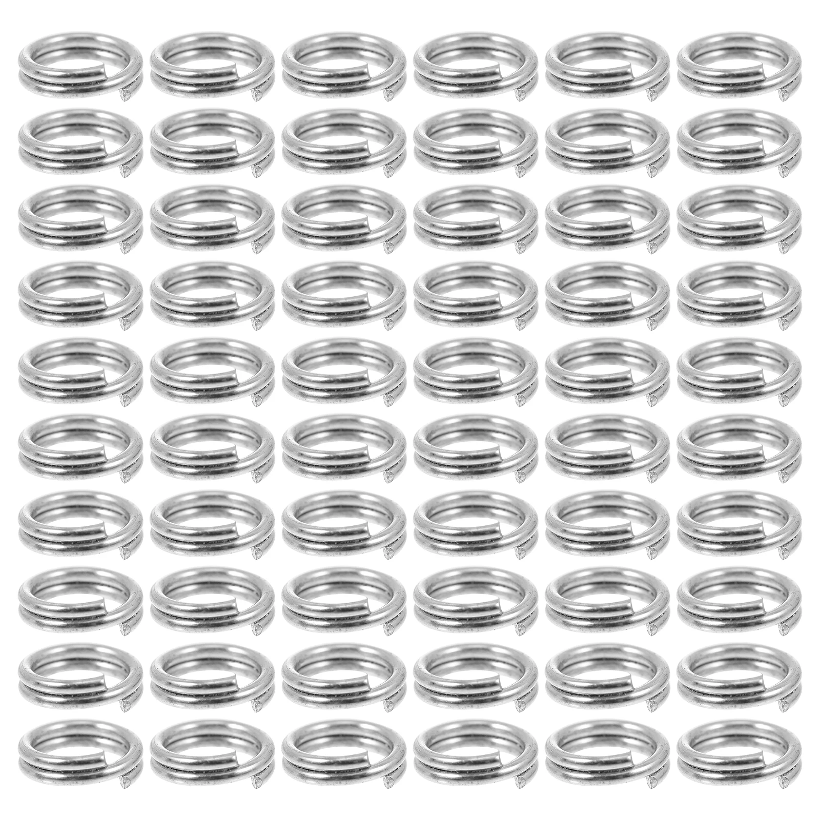 

100pcs Fishing Swivel Split Rings Stainless Steel Double Turning Hooks Connector Lure Carp Accessories Durable RustProof