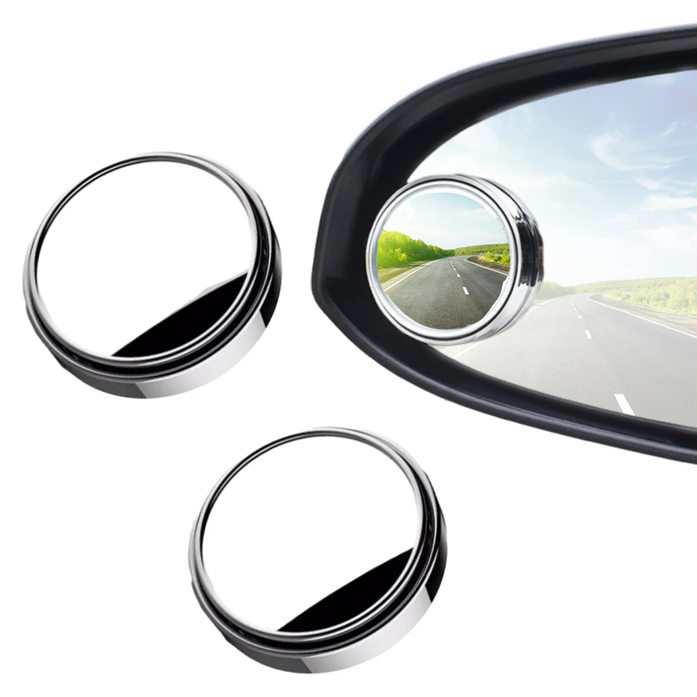 2Pcs Car Reverse Blind Spot Mirrors Auxiliary Rearview Convex Mirror Wide Angle Mirrors For Car Round HD Rearview Parking Mirror