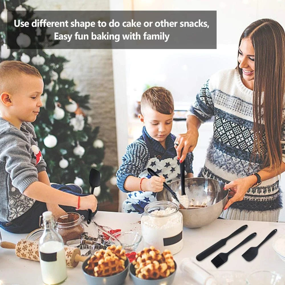 6 Pieces Silicone Spatula Set Food Grade Non Stick Heat Resistant Spatulas Turner for Cooking Baking Mixing Baking Tools image 4