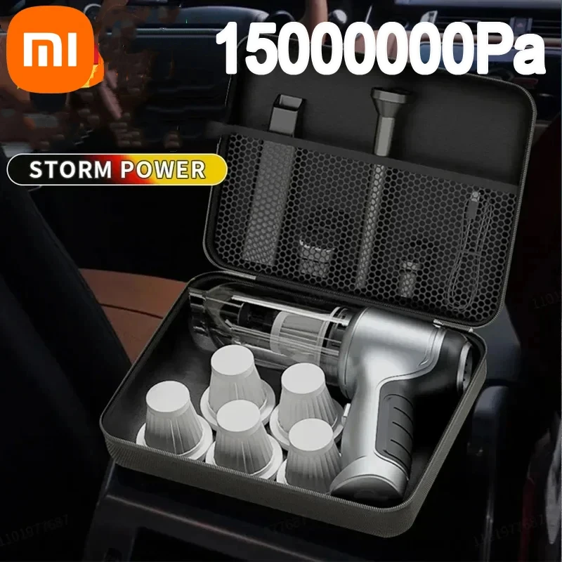 Xiaomi Car Wireless Vacuum Cleaner Strong Suction Handheld Wet Dry Auto Vacuum Home & Car Dual Use Mini Home Appliance