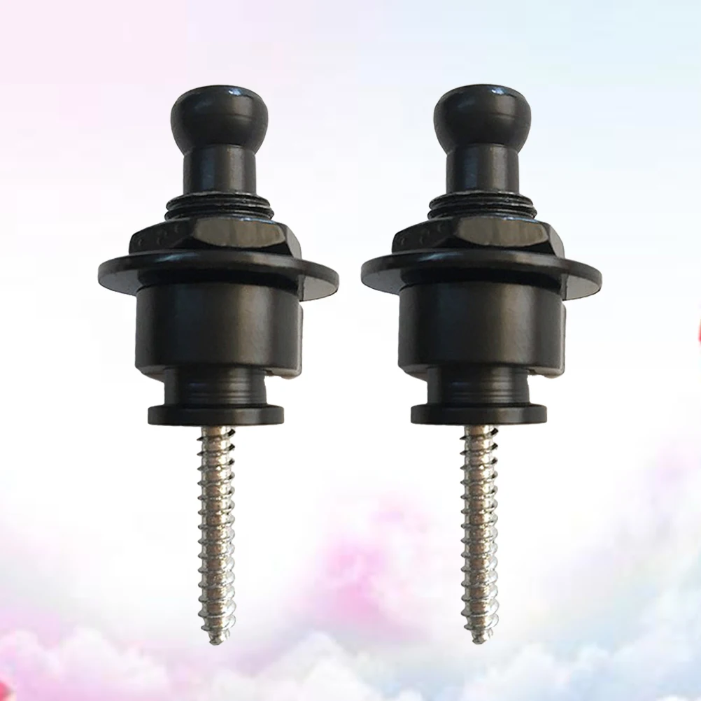 

2 Pcs Strap Buckle Tail Nail Guitar Attachments Buckles Non-slip Nails Lock Retention Button