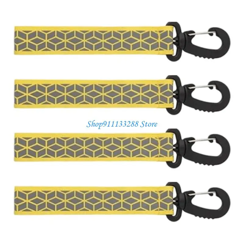Sangle sécurité réfléchissante légère, pendentif avec boucles à dégagement rapide pour sacs à accessoires sport 4