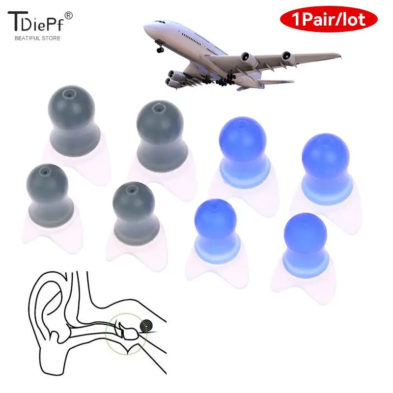 

Silicone Earplugs Pressure Equalization Flight Noise Reduction Sleep Soundproof Noise Cancel Multifuntional Reusable Ear Plugs