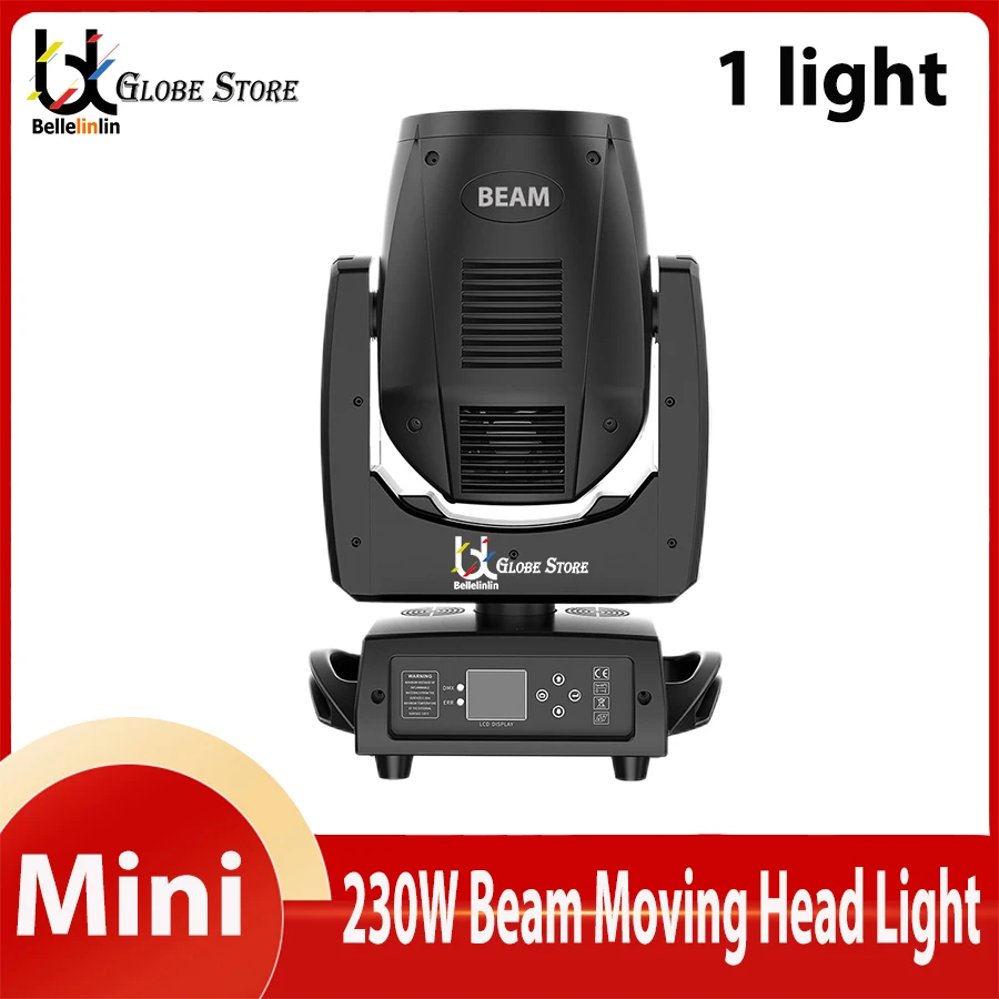 No Tax 1Pcs Mini Beam 230W 7r Moving Head Lighting DMX512 Control Prisms Professional Stage Light DJ Club Flightcase Optional