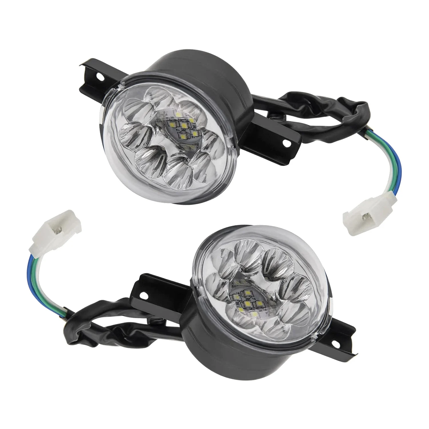 2 pçs 12v led atv farol dianteiro 125cc 150cc 250cc 300cc faróis para chinês taotao jcl baja yamoto kazuma roketa