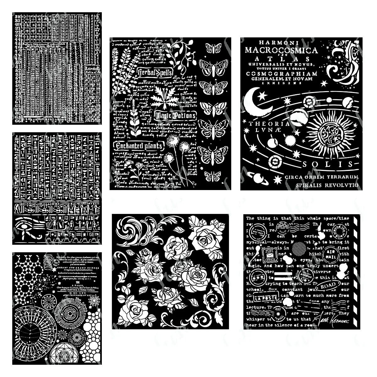 2024 New Rose Writings Layering Stencils DIY Scrapbooking Album Embossing Paper Card Coloring Decoration Handmade