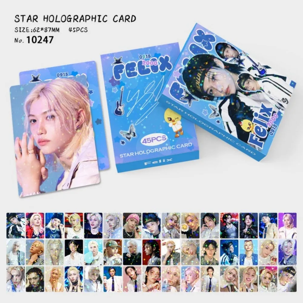 

Stray Kids 45PCS KPOP New Album KARMA Hwang Hyun Jin Personal Album Idol Fan Collection Laser Photo Stickers LOMO Card Gifts