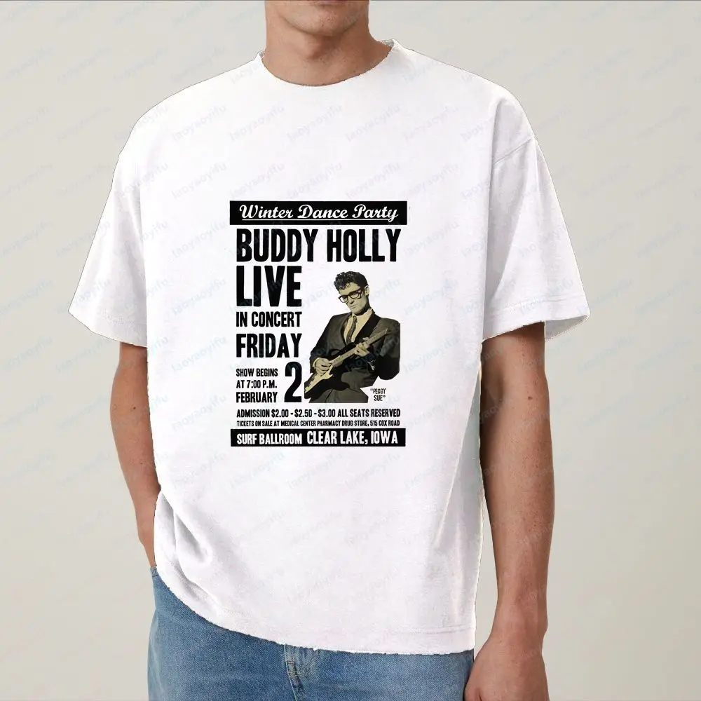 Buddy Holly - New Style Casual Fashionable Fun Crazy Cool Unisex Classic T-shirt Suitable for Both Men and Women