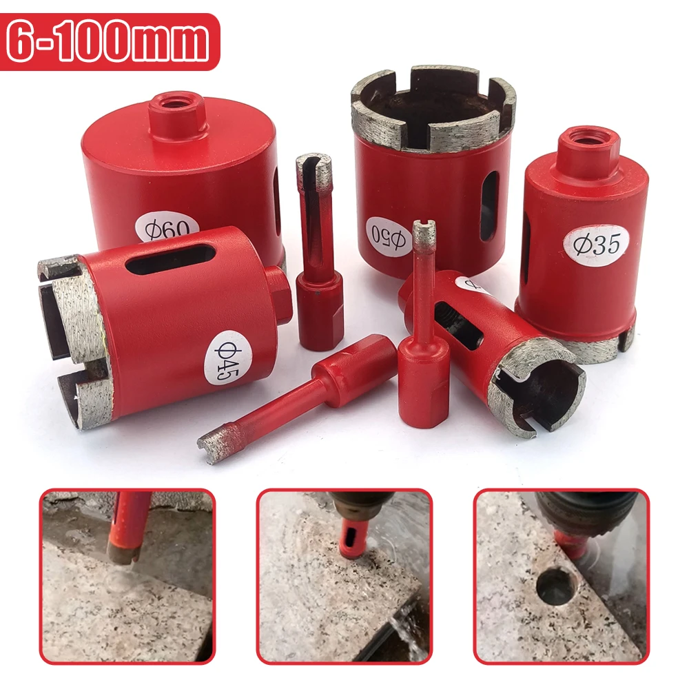 1PC 6-100mm M10 Diamond Cup Saw Sintering Core Bit Hole Saw Drill Bits for Marble Granite Brick Tile Ceramic Concrete Tools