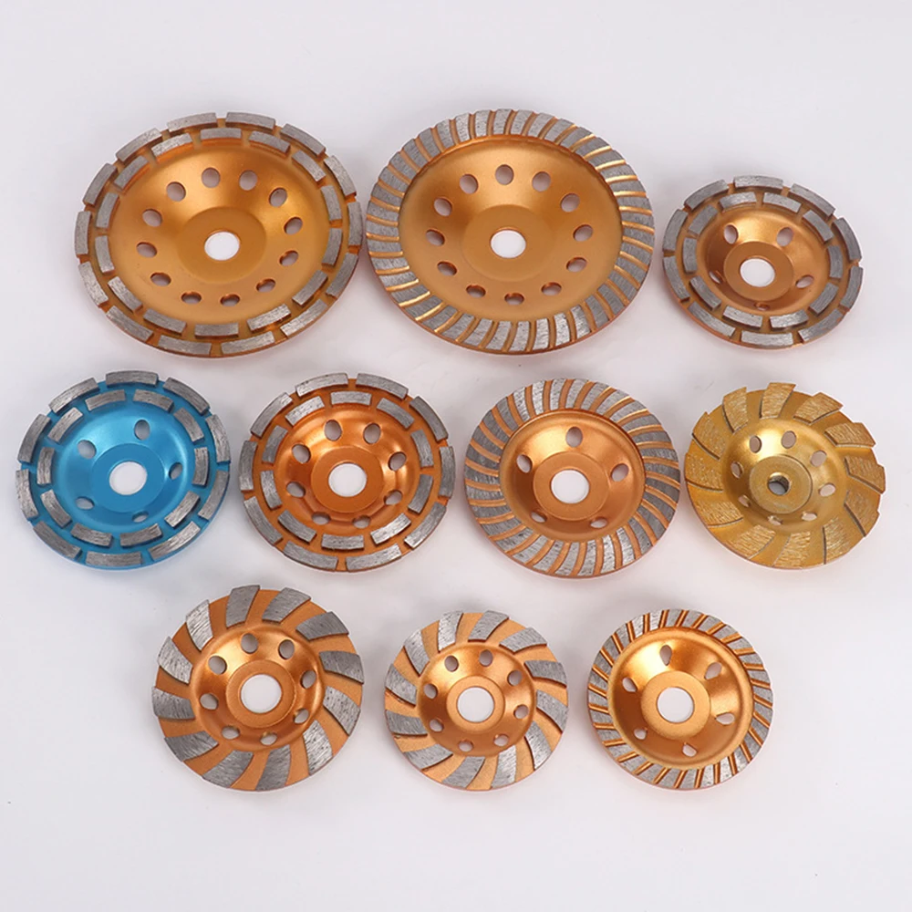 Diamante rebolo, 100/115/125/150/180mm, rebolo, dupla linha, para o mármore, moagem de concreto, 1pc