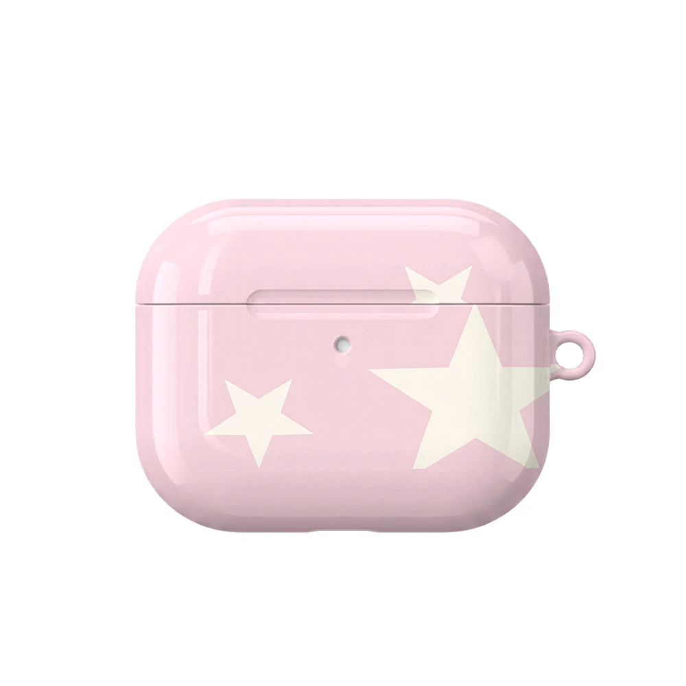 Chic Y2K Aesthetic Star Case Suitable for AirPods4 Pro3 Pro Hard Glossy Protective Case,Holiday Gifts for Friends Family