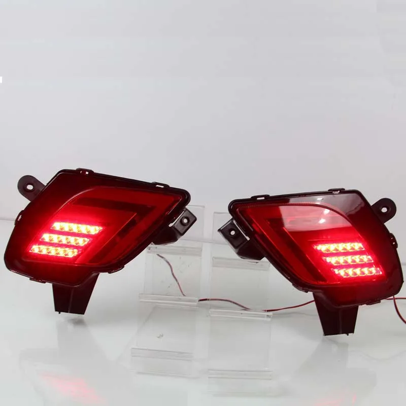 2Pcs For Mazda Cx-5 Cx5 2013-2016 Multi-Function Car Led Tail Light Rear Bumper Light Rear Fog Lamp Brake Light Reflector(3