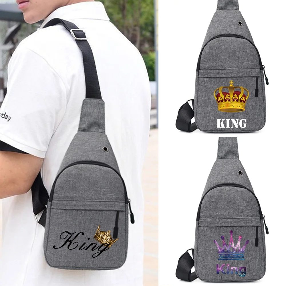 

Crossbody Bags Single Shoulder Chest Bags King Series Daily Phone Sundries Storage Pack Men Cycling Commute Adjustable Package