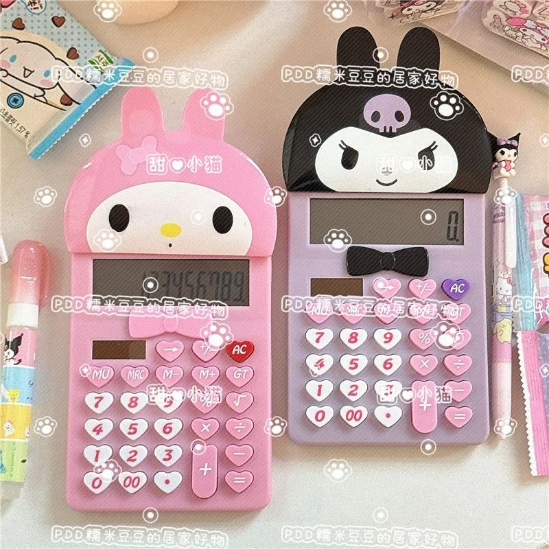 

Sanrio Kuromi My melody cartoon style 12-bit modeling calculator students learn arithmetic silent calculator gift wholesale