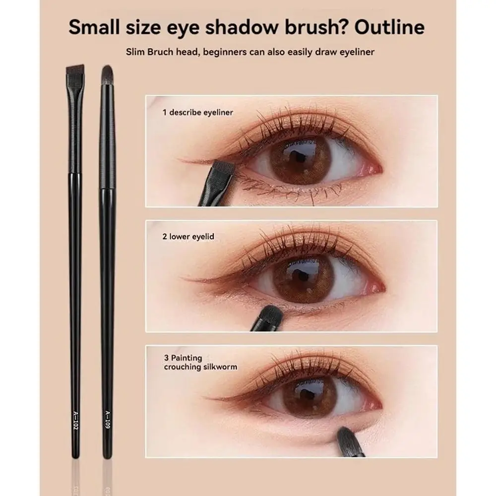 10 stks/set Oog Detail Borstel Oogschaduw Borstels Kleine Zachte Haren Eyeliner Borstel Oogmake-up Smudge Make-Up Kwasten