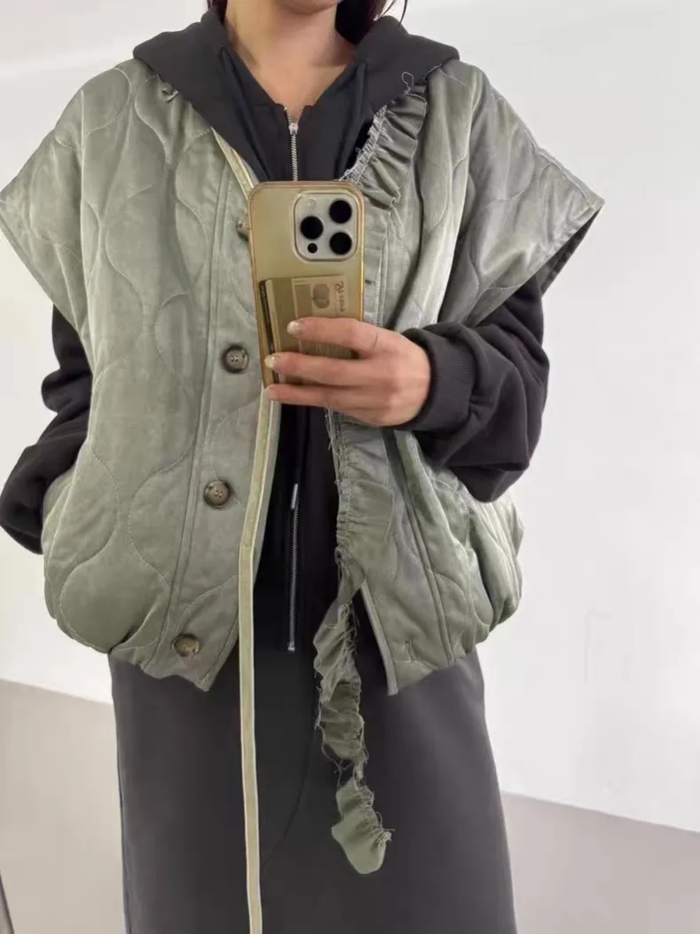 Faionable Versatile Loose Cotton Vest Women's Early Autumn New Sle Streetwear Trendy Inner Wear Suitable for Various Occa...