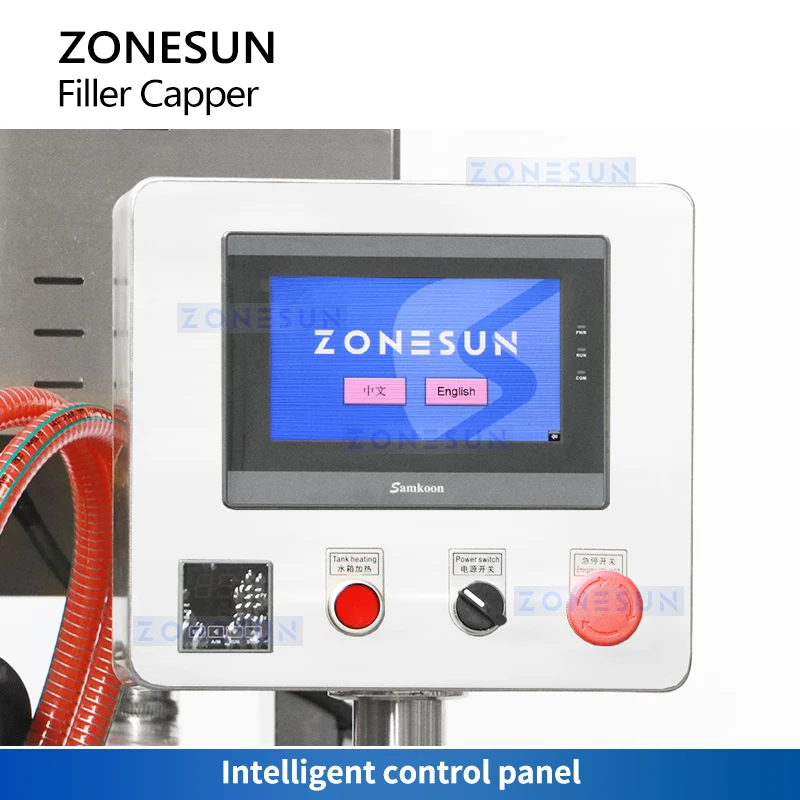 Zonesun ZS-FAL180F7 آلة تعبئة وتغطية عصير هلام جوز الهند معدات تعبئة وتغطية الزجاجات الأوتوماتيكية كابر المسمار