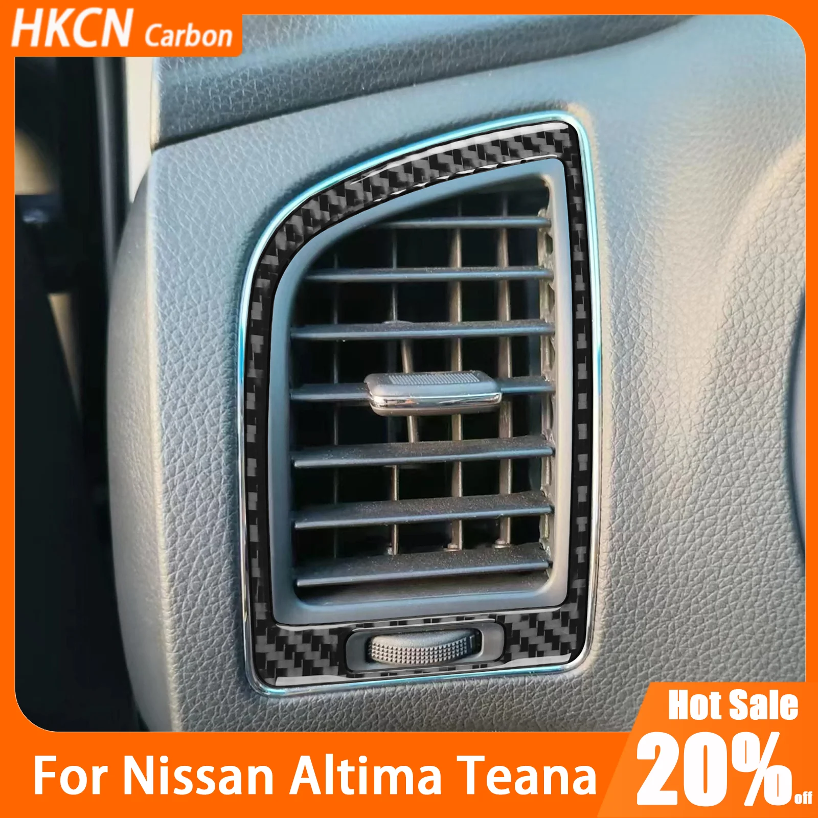 

For Nissan Altima 2013—2018 Carbon Fiber Center Console Sides Air Vent Outlet Panel Car Accessories Interior Cover Trim Sticker