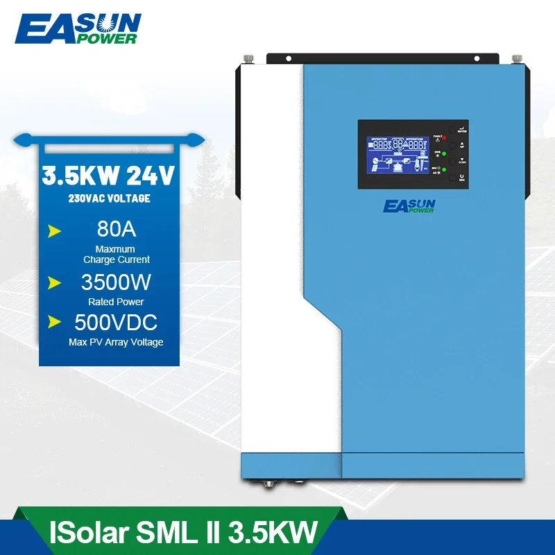 3500W Solar Inverter MPPT Pure Sine Wave 100A Solar Charge Controller 24V 220V 50Hz/60Hz Off Grid Inverter for home use