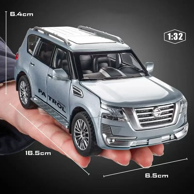 日産-X-TRAIL suv-合金車モデル,1:32,ダイキャストメタル,オフロード車,シミュレーションサウンドとライト,子供向けギフト