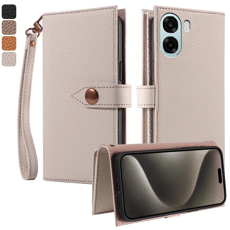 

Чехол-бумажник из 100% натуральной кожи с слотом для карт для Oppo A6x A6 GT A5x A5 Energy Pro 4G Max, противоударный чехол с магнитной кнопкой