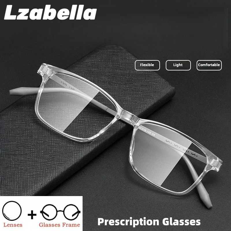 

MOMOJA TR90 Square Progressive Prescription Glasses for Men Anti Blue Light/Photochromic Optical Eyeglasses New 99103T