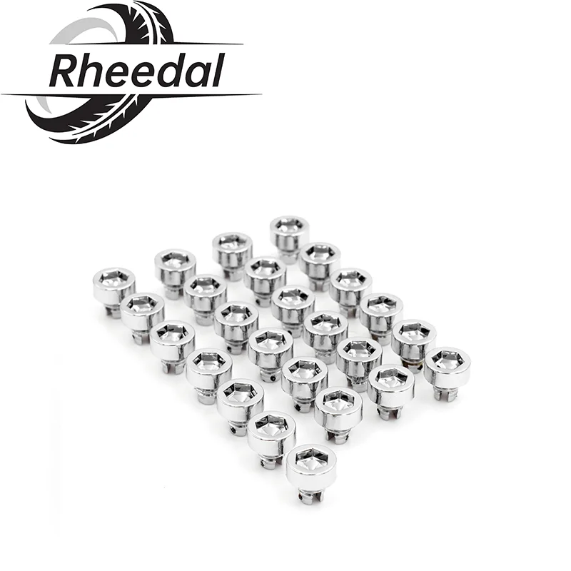 Rheedal 50/100Pcs 7.5mm/ 0.3" Wheel Cap Lip Screw Bolt Tires Rim Lip Decoration Replacement Car Styling Tunning Car Spare Parts