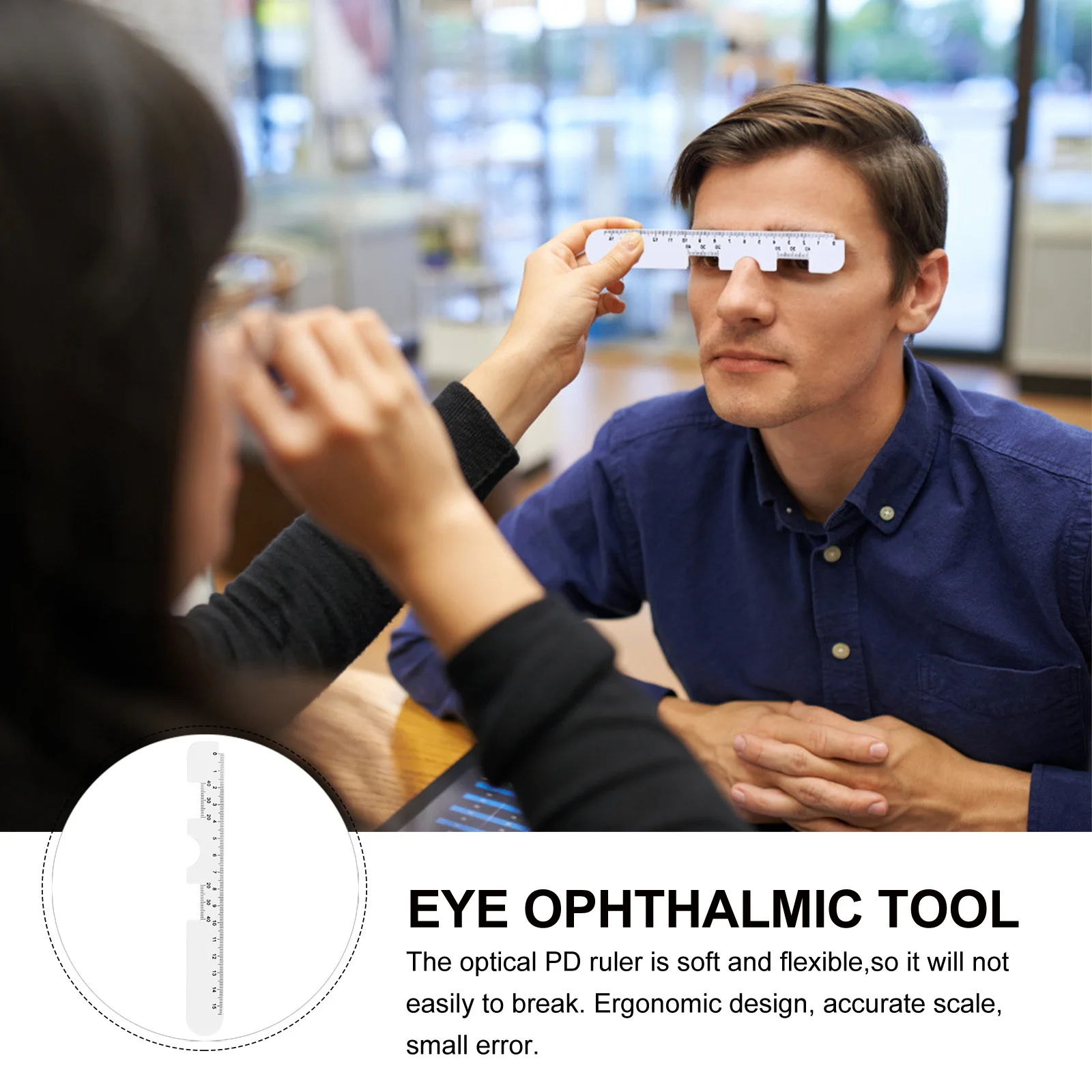 

6pcs Pupil Distance Ruler Plastic Triangle Square Tool Ophthalmic Glasses Lightweight Portable Accurate Scale