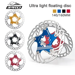 IIIPRO Bicycle 140MM 160MM Disc Brake Rotor Floating Thickening Anodized Quick Cooling Ultra-light Disc