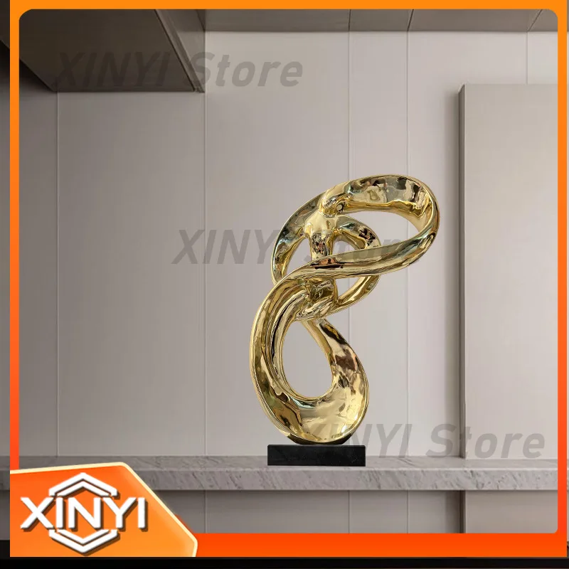 Abstract Transparent Resin Sculpture Decor for Modern Minimalist Living Room Entryway Desk Display Art Piece