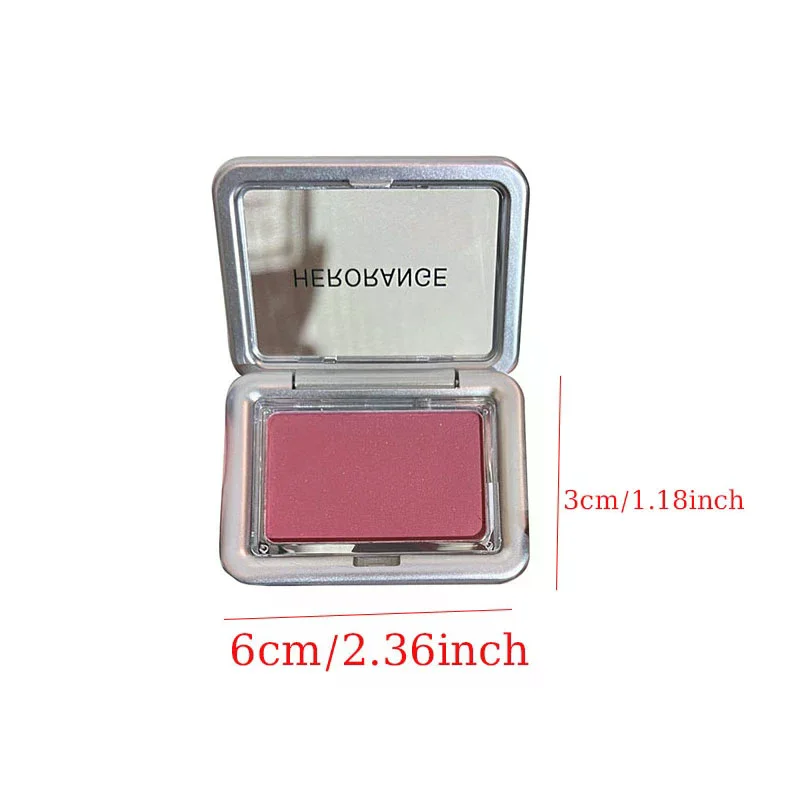 HERORANGE Monochrome Matte Blusher Palette Soft Silky Cheek Natural Facial Rouge Plate Nude Low Saturation Powder Blusher Disk