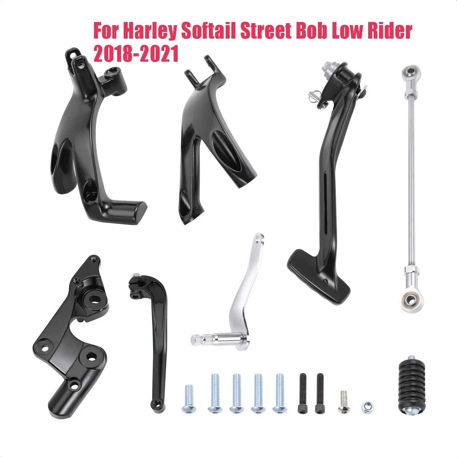 For Harley Softail Street Bob Low Rider 2018 2019 2020 2021  Forward Controls Pegs Levers Linkages Kit Fit