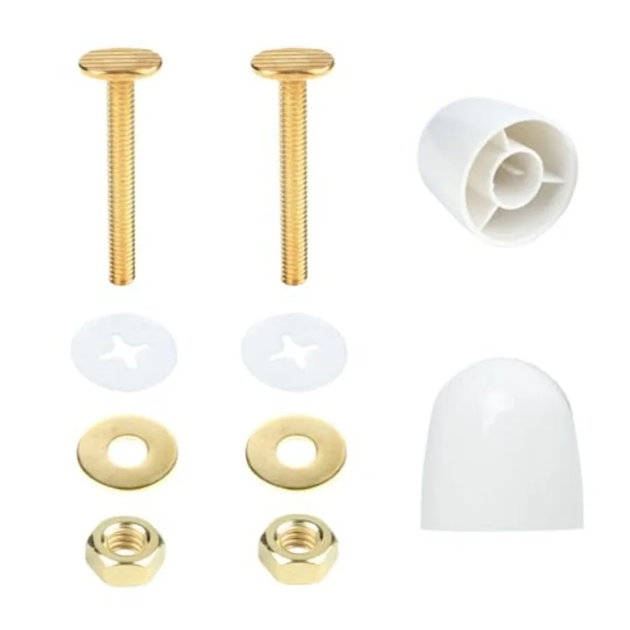 

2 Pack Toilet Bolts and Caps, Toilets Bowl to Floor Bolts Kits with Washers and Toilets Flange Bolts Covers