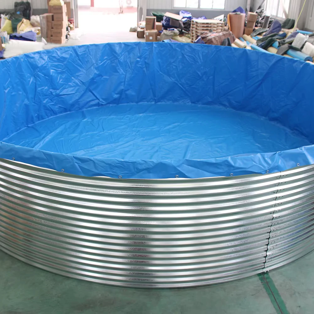 

Aquaculture Fish Tank Suppliers PVC Tarpaulin Round Fish Shrimp Farming Pond