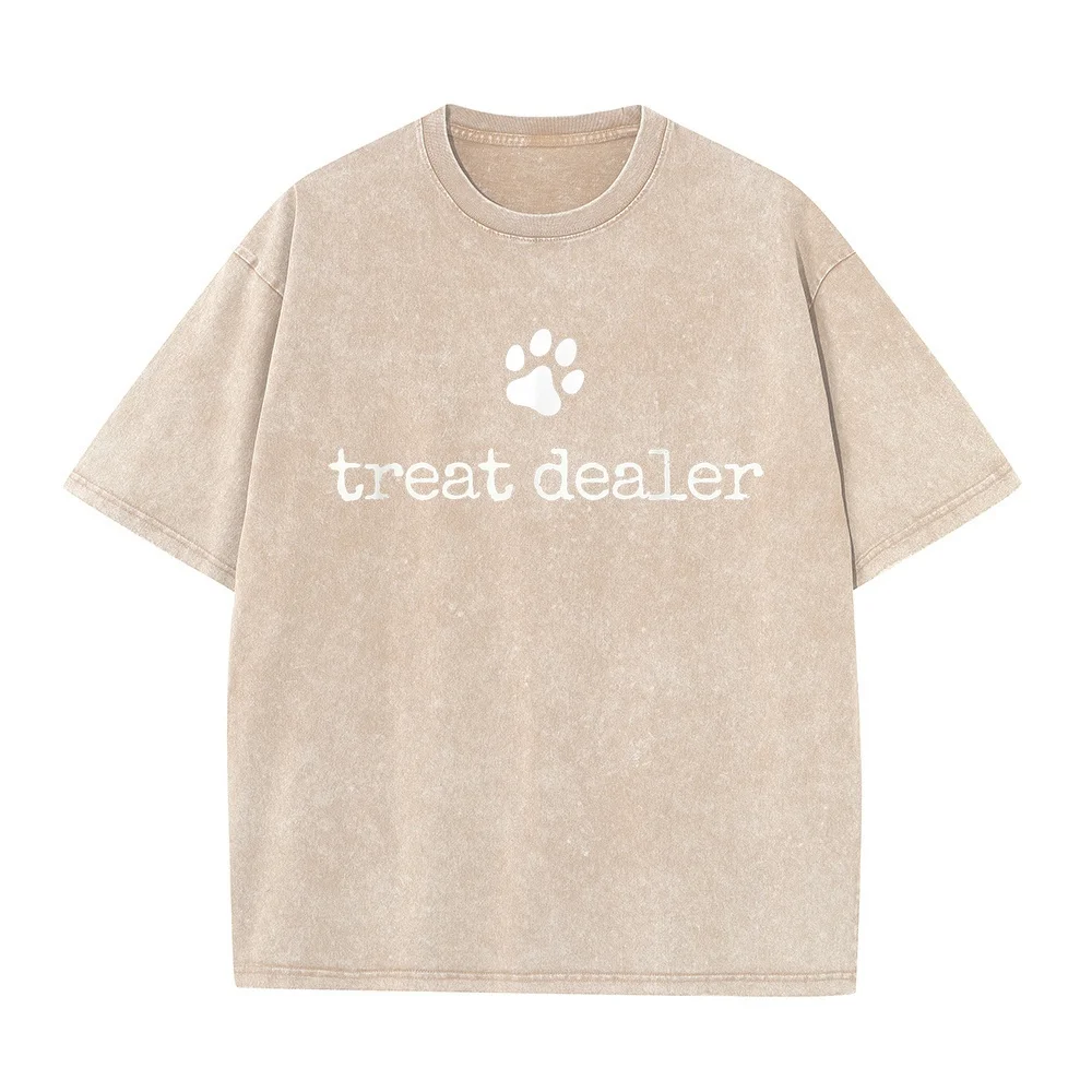 Dog Treat Dealer Funny Humor Owner Treats Lover T-Shirt New In Top And T-Shirts Men's Shirts Original Cotton T Shirt Short