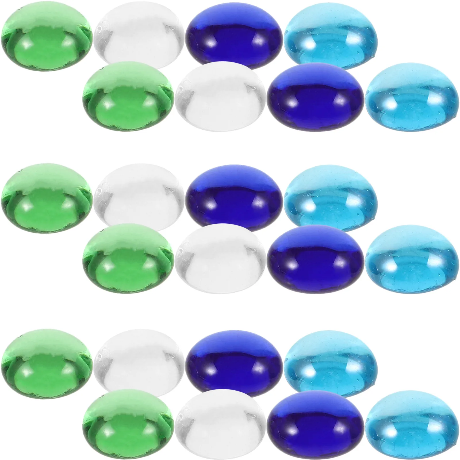 

1Set Colorful Glass Beads No Rough Edges Exquisite Craft Beads for Swimming Pool Garden Pathways Terrariums Floral Arrangements