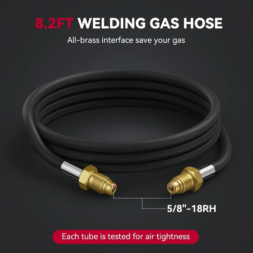 Argon CO2 Regulator with 8.2FT Hose for MIG TIG Welding, 0-4000 PSI CGA580 Inlet