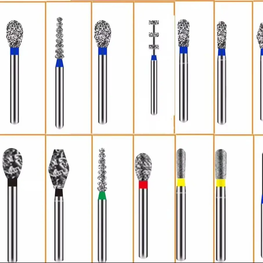 

30 шт. EX Tpye стоматологические алмазные боры для полировки зубов из нержавеющей стали для высокоскоростного наконечника, стоматология, полировка ногтей