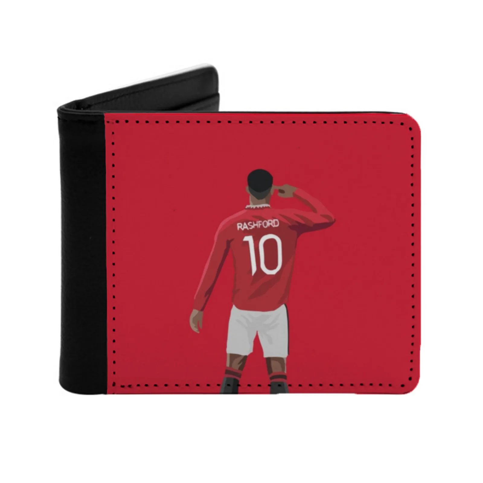 

Celebration Illustration Personalized Men's Leather Wallet Card Money Bag Pu Leather Wallet Marcus Celebration Sports Sport