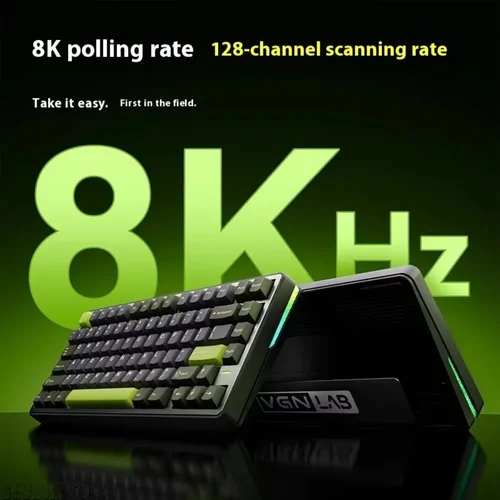 Imagen 2 del producto Nuevo teclado de neón VGN Ultra Pro, tres modos, inalámbrico, Bluetooth, junta de eje magnético para juegos, Teclado mecánico Rgb intercambiable en caliente